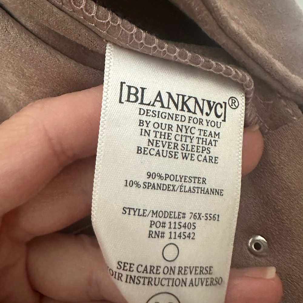 Blank NYC Taupe Suede moto Jacket M - Picture 5 of 7